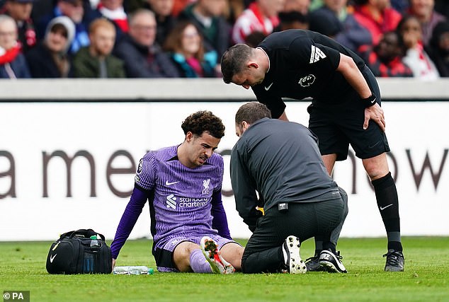 Curtis Jones will also be forced to sit out the clash with Chelsea due to an ankle problem.