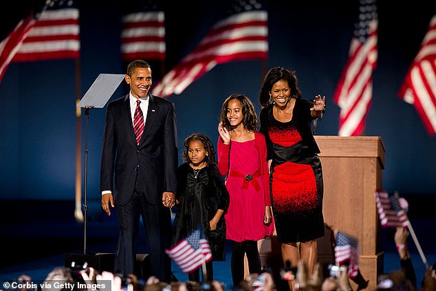 Malia became 'first daughter' in 2008 when Obama was elected to his first term