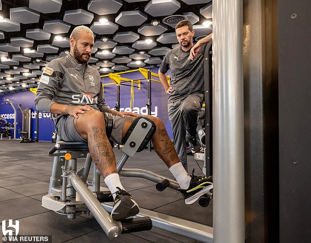 Neymar has been seen again in the Al-Hilal gym as he prepares to return from injury