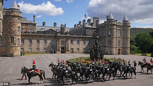 Holyroodhouse is the official residence of King Charles in Scotland (file image)