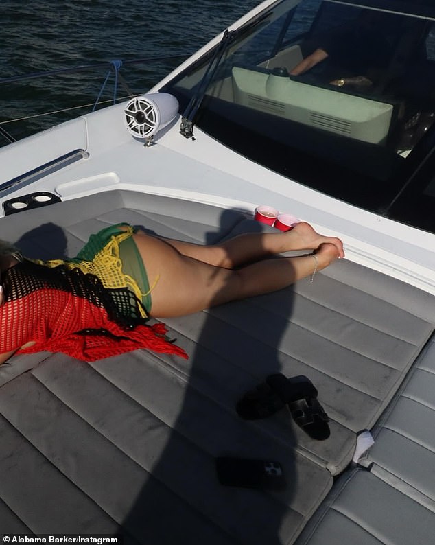 As part of her post, she was seen showing off her body in a bikini and lounging on a yacht.