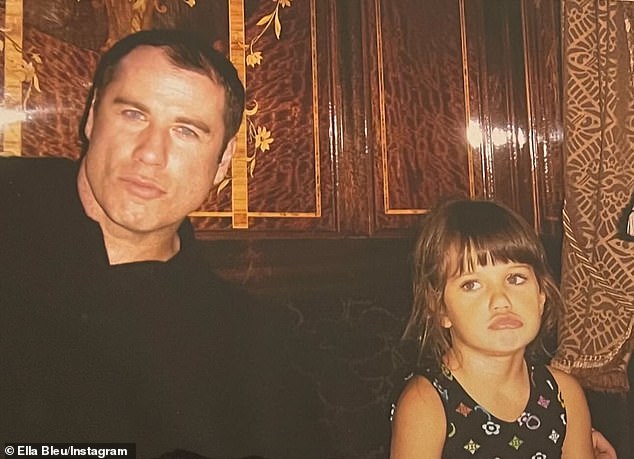 Travolta's daughter Ella Bleu, 23, shared a sweet tribute to her father on his special day.  She posted a photo of herself with her father from her childhood.  In it, she had an adorably grumpy expression on her face.