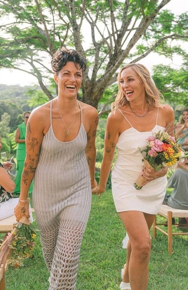 Aristocrat Ellen Lascelles (pictured right), 39, made history by marrying Channtel McPherson, known as 'Chan', in a ceremony in Byron Bay Hinterland this week.