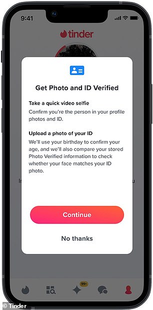 Users will only receive a blue check mark if they use both photo and ID verification.