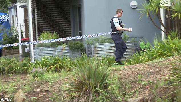 The woman and child were located at an address in North Parramatta, shortly after the man's body was found 5km away in Baulkham Hills at around 11am (pictured).