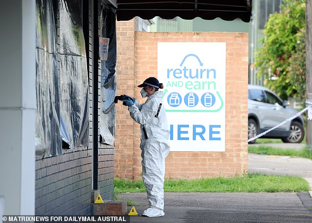 The studio on the normally quiet Daking Street in North Parramatta was the crime scene on Tuesday.