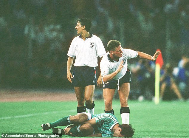 Thomas Berthold received the tackle which saw Paul Gascoigne booked.