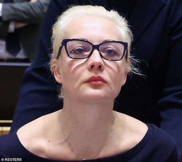 His widow, Yulia Navalnya (pictured), claimed he had been poisoned with Novichok.