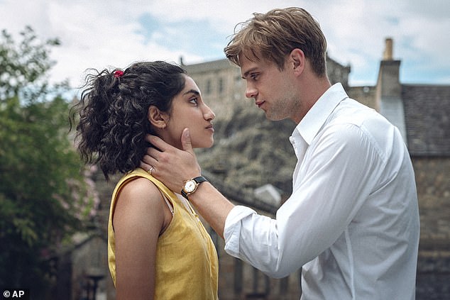 Despite starring in romantic drama One Day (pictured with co-star Leo Woodall), Ambika has admitted she doesn't believe much when it comes to love.