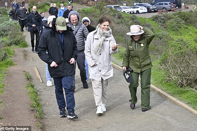 Prince Daniel of Sweden and Crown Princess Victoria of Sweden visit the Marine Mammal Center during their tour of the San Francisco Bay Area