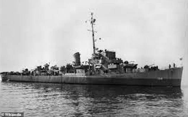 he warship went down in just eight minutes, and was the first destroyer in US Navy history to be lost to enemy fire
