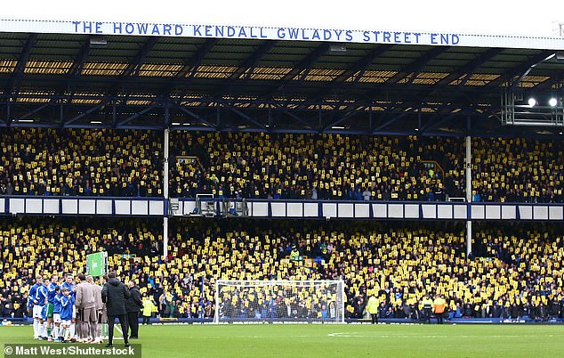 Everton fans are not happy with the points penalty and have protested in several games.