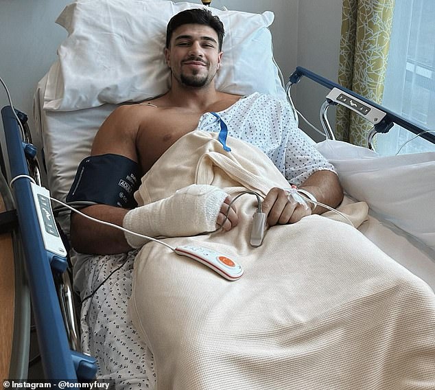 The professional boxer revealed in January that he finally had surgery for a secret injury he had been struggling with and 