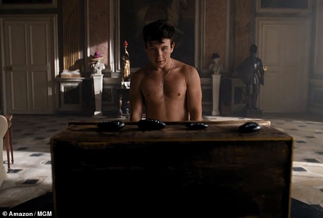 The vampire-themed spread was inspired by Barry pretending to be a vampire in Saltburn, which also featured a memorable nude scene with the star.