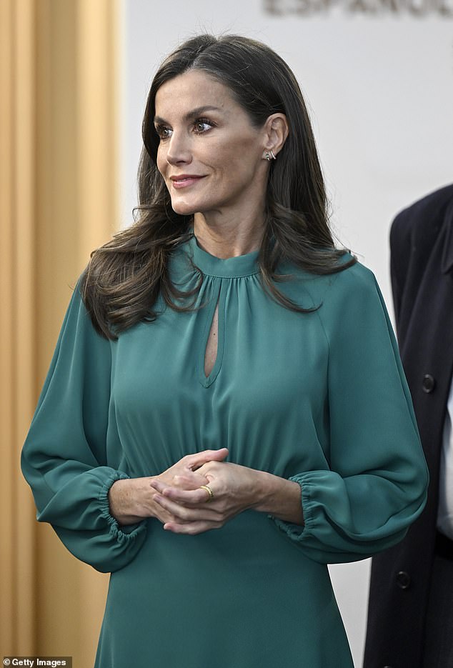 The royal, 51, donned a glamorous emerald green dress for the Talent Tour 2024 opening ceremony.