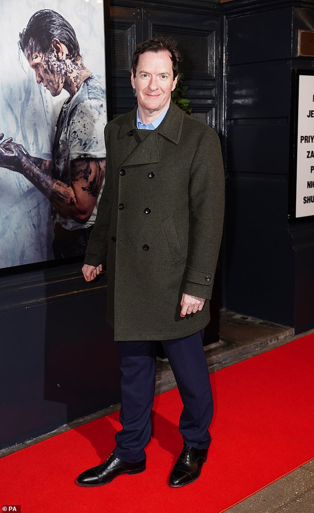 George Osborne attending the press night for Matt Smith's An Enemy Of The People at the Duke of York's Theater