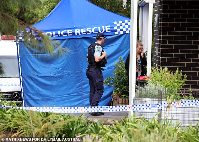 Officers spent the day at the Baulkhams Hill home where Cho was found dead on Tuesday.
