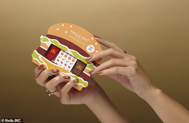 One model showed off the McDonald's collaboration, complete with the logo on her nails.