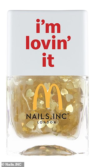 The vegan and cruelty-free mini nail polish shades include a gold glitter option.