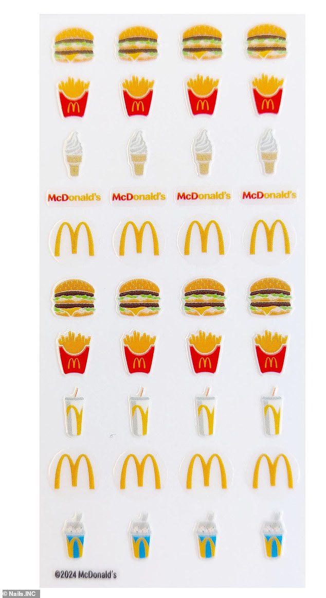 Customers can show their love for the Big Mac, French fries, and even soft serve ice cream with their new nail art.