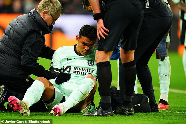 The 39-year-old defender was injured in the match against Crystal Palace