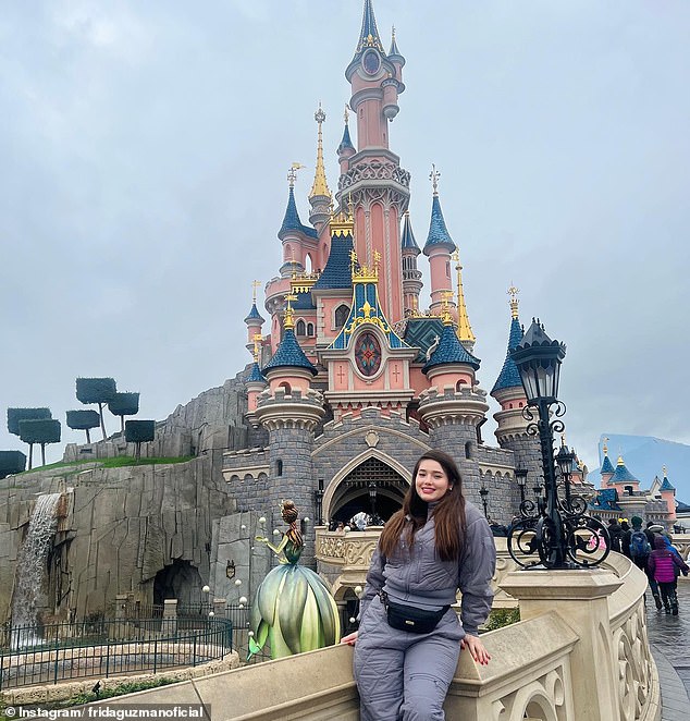 Joining the crowd at Disneyland Paris in her most recent Instagram photo
