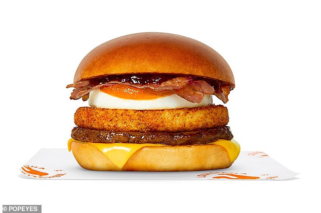 The star of the show on Popeyes' new breakfast menu is the tasty Big Cajun Breakfast Roll, which is available for £4.99.