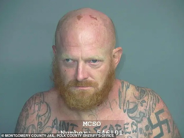 A chilling mugshot of Don Steven McDougal, 42, the last person to see the young man alive, according to police.