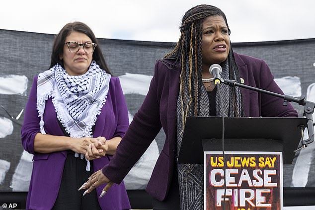 The former nurse and BLM activist has also seen her support drop over controversial comments about the conflict between Israel and Hamas, including voting against banning Hamas terrorists involved in the 9/7 attacks from entering the US. October.