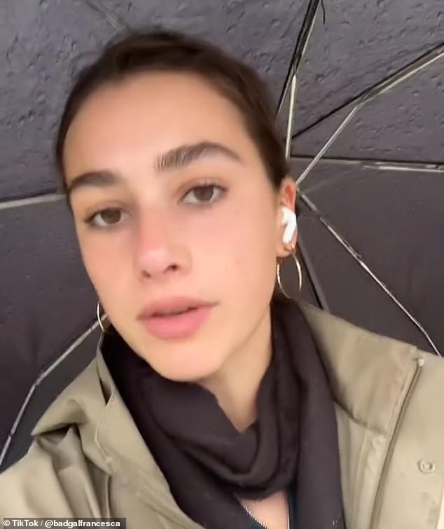 A distraught Californian recorded a TikTok of the downpour in Los Angeles
