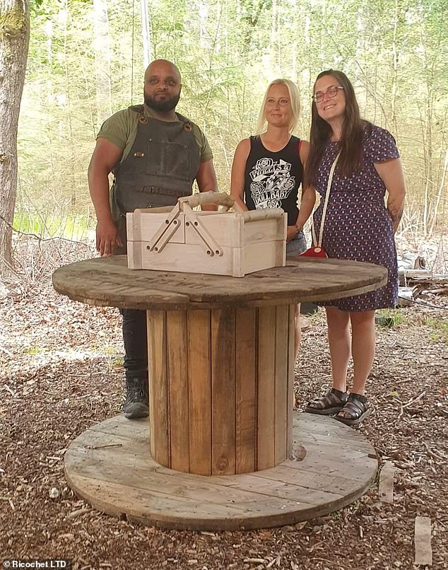 To pay her back, Lucy appeared on an episode of Woodland Workshop this month to gift crochet enthusiast Katie her own handmade needles and a storage box.