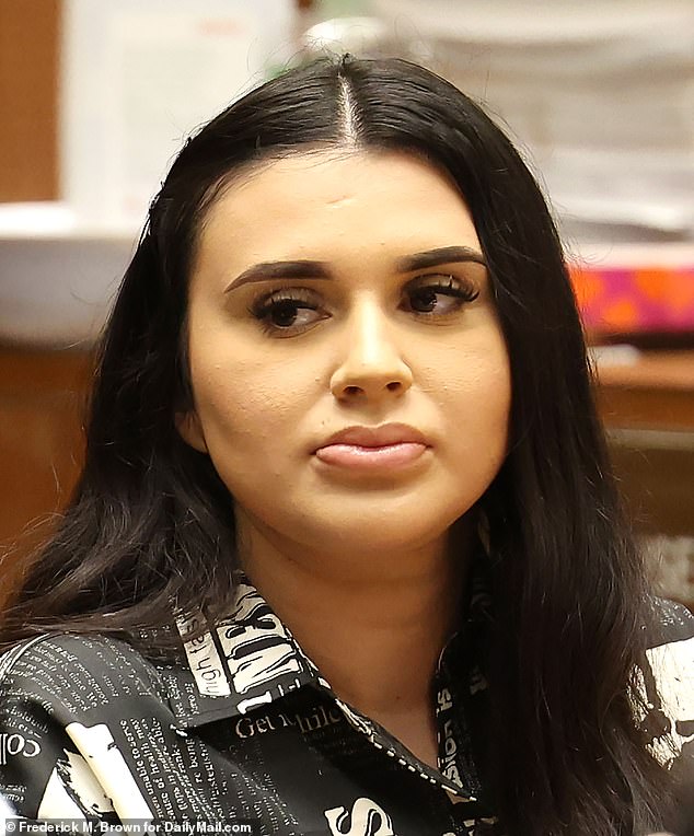Alicia Galaz (pictured) seen Tuesday in Los Angeles Superior Court, where prosecutors said in their opening statements that she and her mother performed numerous surgeries despite having no medical training.