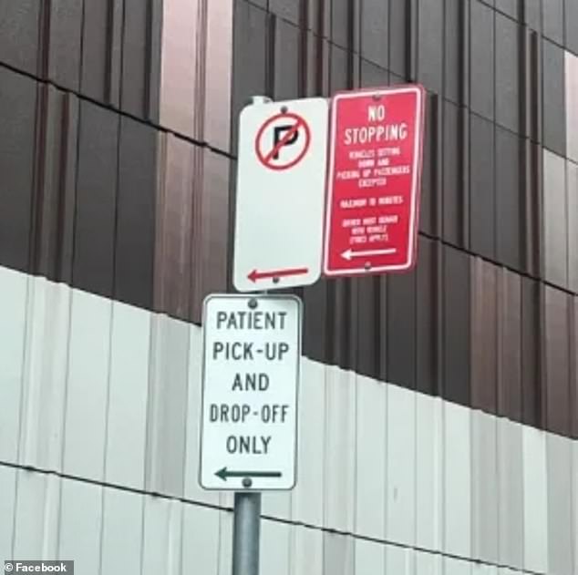 Campbelltown Hospital (pictured) imposes $92 fines on people who get out of their car to help a patient from designated drop-off and pick-up spots