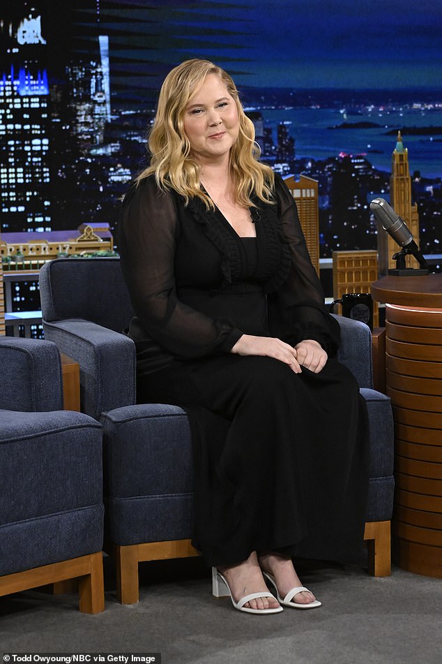 The comedic actress was photographed on the set of The Tonight Show on February 13.