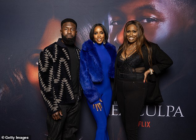 Trevante, Kelly and Nekia posed together