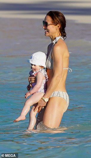 Pippa Middleton enjoying a day at the beach in St Barts with her children