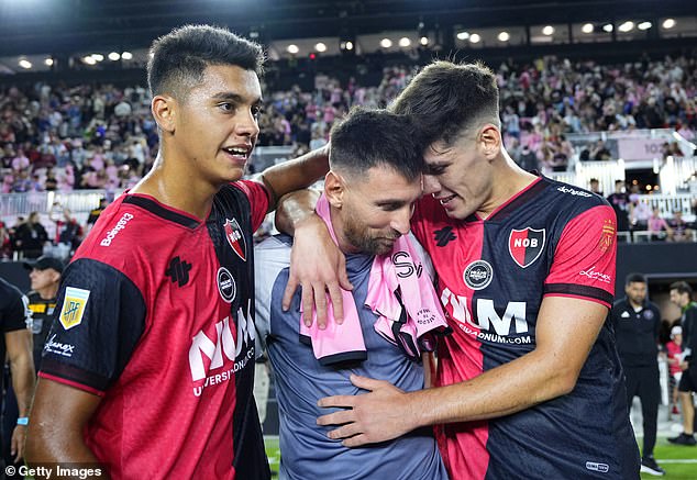 He was in better spirits when he faced his former club, Newell's Old Boys, last week.