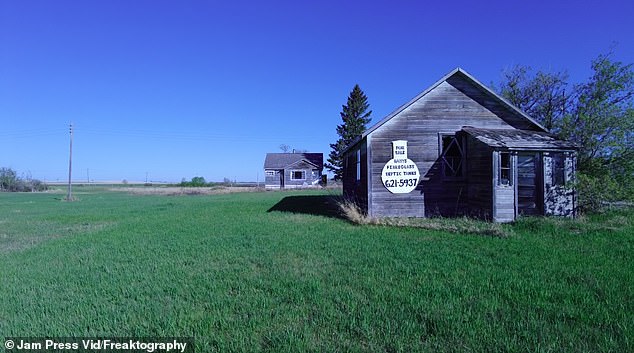 The ancient town of Insinger in Saskatchewan is home to forgotten houses, a post office, a school and even a Ukrainian church with a domed spire.