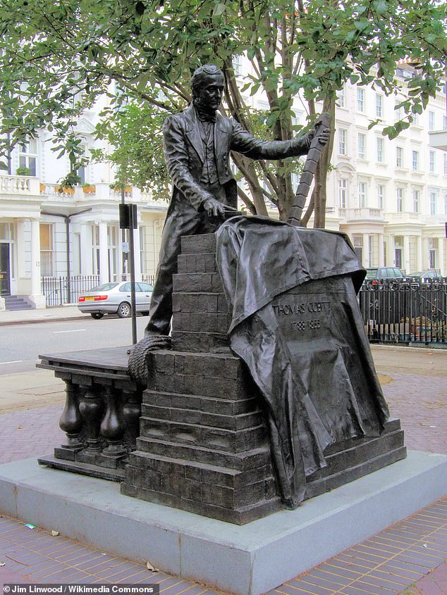The statue of Thomas Cubitt in Pimlico, which was built following Cubitt's work on iconic buildings such as the London Institute and Belgravia Square, and others in Pimlico and Bloomsbury.