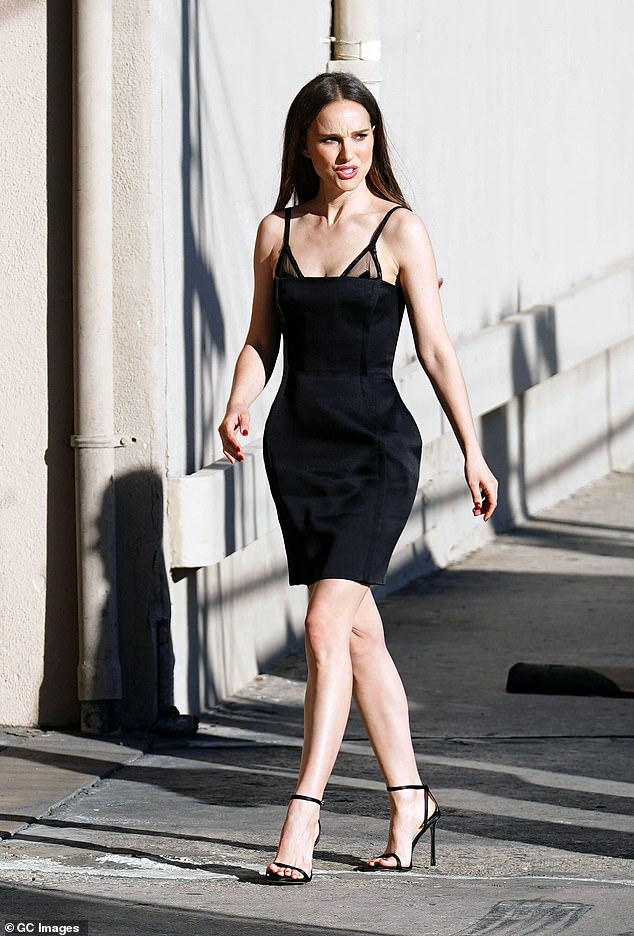 Portman looked sensational as she arrived on Jimmy Kimmel Live!  on January 11 in Los Angeles