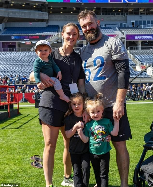 The Eagles center and Kylie married in 2018 and share three daughters.