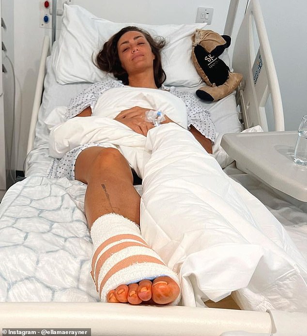 While filming the latest series of Gladiators, Ella Mae revealed she broke her ankle and foot in several places.