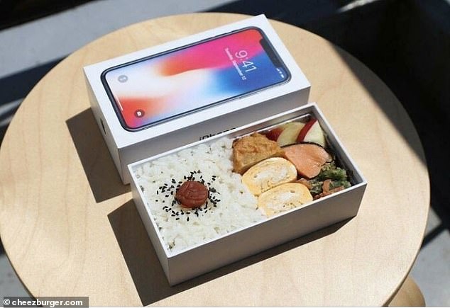 Dinner is calling!  In Japan, a perplexed diner was left scratching his head after receiving sushi in an iPhone box