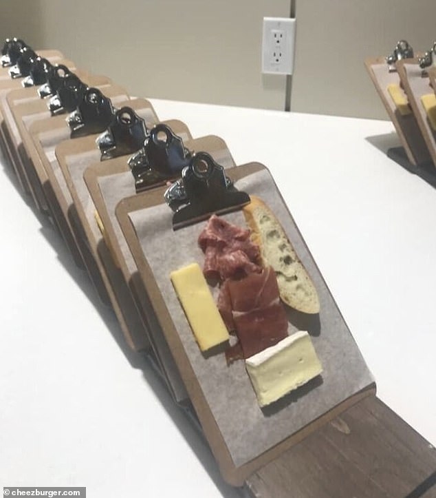 When you have a meeting at 5 pm but have dinner at 6 pm!  Another restaurant thought it would be a good idea to serve their Charcuterie board on a clipboard.