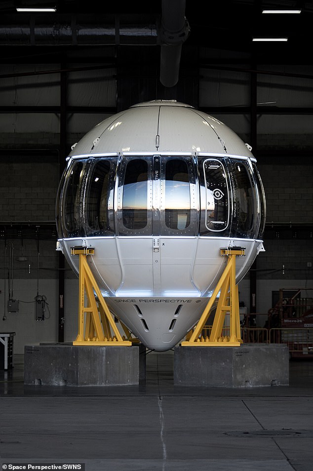 The capsule is twice the volume of Virgin Galactic's Spaceship Two and Blue Origin's New Shepard, and about four times that of SpaceX's Crew Dragon.