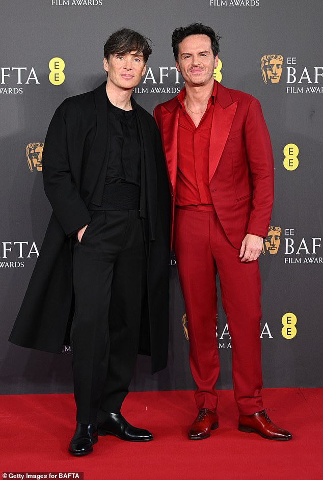 Cillian Murphy and Andrew Scott at the EE BAFTA Film Awards 2024 at the Royal Festival Hall