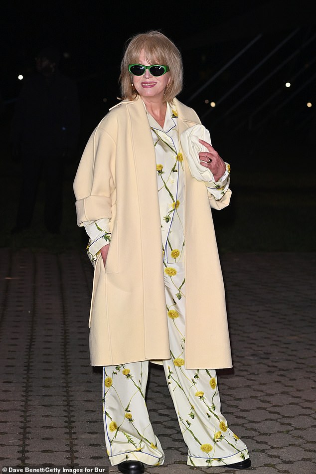 Joanna Lumley attends the Burberry Winter 2024 show during London Fashion Week