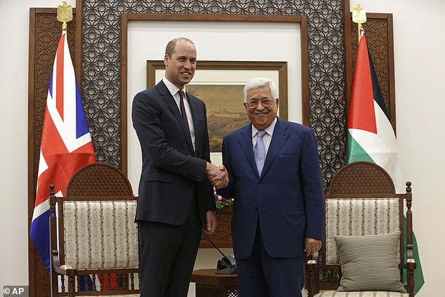 The future king shook hands with Palestinian President Mahmoud Abbas in Ramallah in 2018