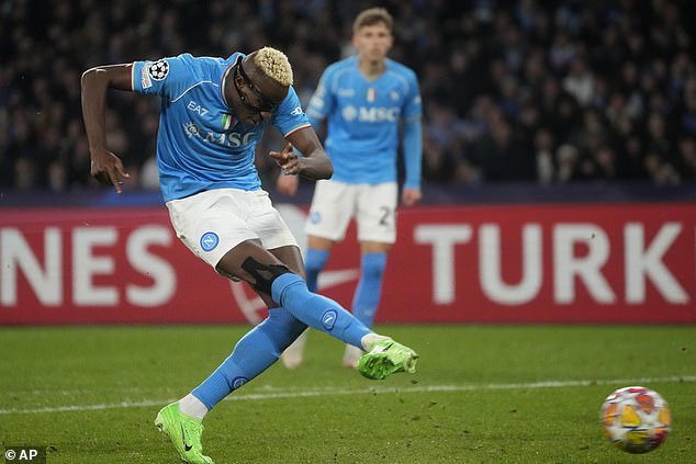 The Nigerian star remained calm and tied Napoli in the 75th minute against the LaLiga team