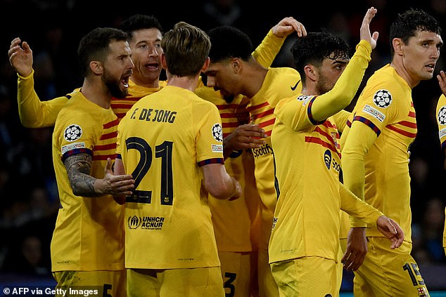 Barcelona thought they had achieved victory away from home thanks to Lewandowski's successful goal